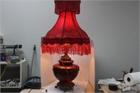 Antique Ruby Lamp  3 way light 42 inch