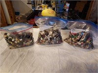 Buttons -  3 large  bags