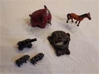 Cast Iron - bottle opener,  Cannon, animals
