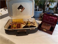 Vintage suitcase and contents