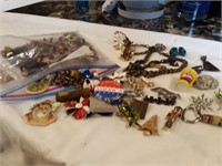 Vintage jewelry and more. Half filled gallon bag.