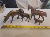 Horse figures- bronze, brass, aluminum