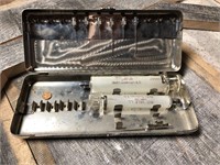 Vintage medical -Metal Boxed Syringe Kit