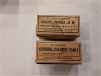 30 cal. M1 carbine 2 boxes of 50 your bid x2