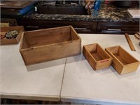 Wooden crate boxes