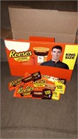 Case of Reeses Cups. Some are regular size and