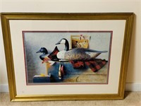 30"x 39.5" Duck Decoy Print by S. Willis - Framed