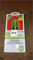 COILED AUX CABLE 6’
