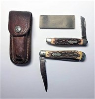 Old Timer Folding Pocket Knives with Bone