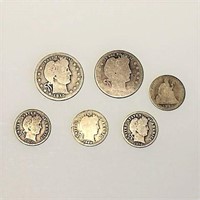 Selection of Silver Barber Dimes & Quarters