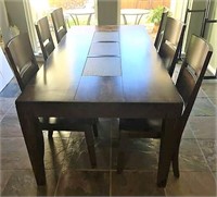 Dining Room Table and Chairs with Stone