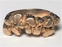 10Kt Yellow Gold Nugget Ring