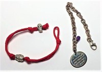 Me & Ro Rope Bracelet with Sterling Charms