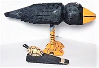 Brian Fordham Carved Bird & Turtle