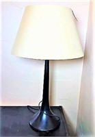 Wood Lamp with Cloth Shade