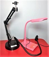 Tacktronic Pink Desk Lamp & Two Stands
