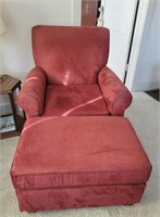 Chair with ottoman.