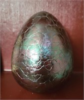 Borowski iridescent glass egg.