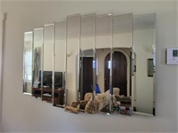 Large MCM wall mirror. 54" wide by 36" tall.