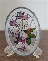 Small hummingbird stained glass.