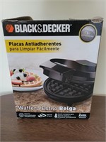 Black and Decker Belgian waffle maker.