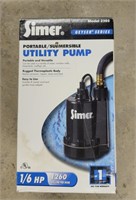 Simer utility pump.