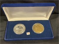 PAIR OF FORT RECOVERY SILVER & BRONZE 200TH