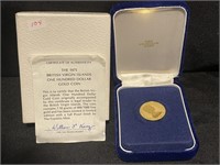 1975 THE FRANKLIN MINT $100 GOLD COIN BRITISH