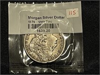 1879 MORGAN SILVER DOLLAR VERY FINE LITTLETON
