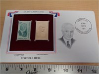 24KT 1ST DAY COVER CORDELL HULL