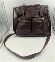 Fossil burgundy leather crossbody handbag