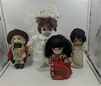 4 "Precious Moments" dolls