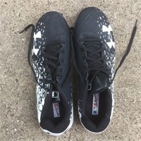 Under Armor Blk & White Cleats size 12
