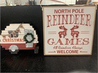 2 WOODEN CHRISTMAS DECORATIONS