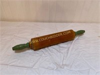 Antique green handle rolling pin