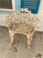 Cast Iron outdoor single seat bench