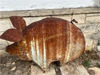 Large rustic outdoor pig