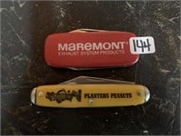 MAREMONT AND PLANTERS PEANUTS POCKETKNIVES