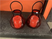 LARGE HANGING CANDLE HOLDERS