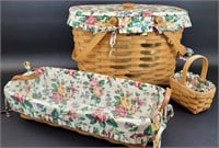 Longaberger Baskets with Handle and Awards (3)