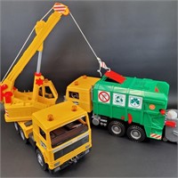 Bruder Toy Trucks - Trash Truck and Crane Truck