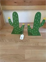 Set of Metal Cactus BookEnds