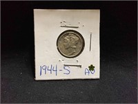 1944S Mercury Dime