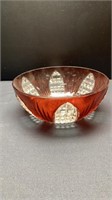 Ruby Red Cut D Clear bowl