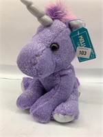 13" Purple Unicorn Plush Animal