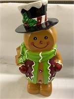 18" LED Resin Gingerbread Man Statue