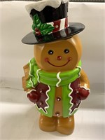 18" LED Resin Gingerbread Man Statue
