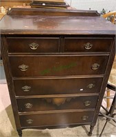 Small antique 6 drawer dresser - two small drawers
