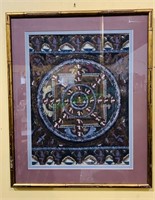 Framed and painted Nepal painting - gouache on