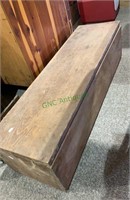 Large six board pine storage box measures 40
